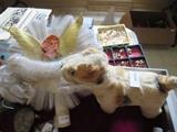 Antique Christmas Tree Topper, Mohair Dog, possible Steiff 
