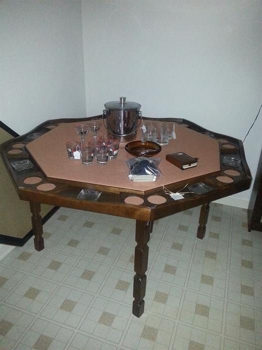 Game Table for the Man Cave.  Comes with Four Chairs
