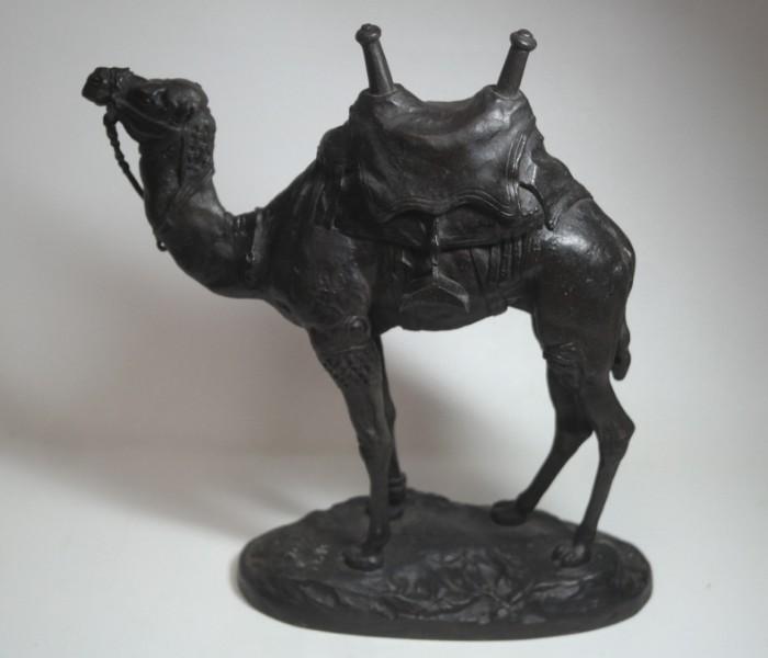 Antique Signed French Louis Barye Camel Sculpture