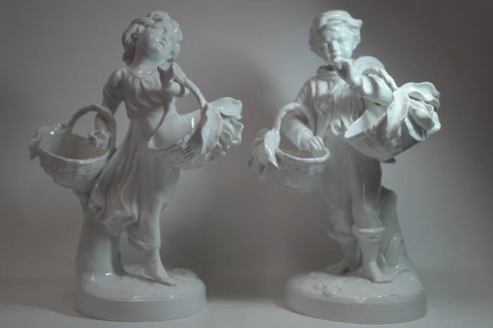 Spode Pair of English Porcelain Figures