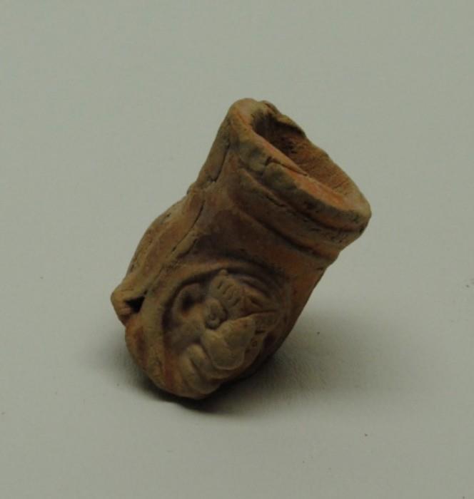 Pre-Columbian Spout having Figural Depiction