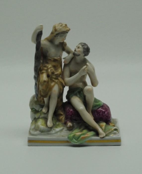 Antique Early 19th C. Porcelain of 'Samson and Delila'
