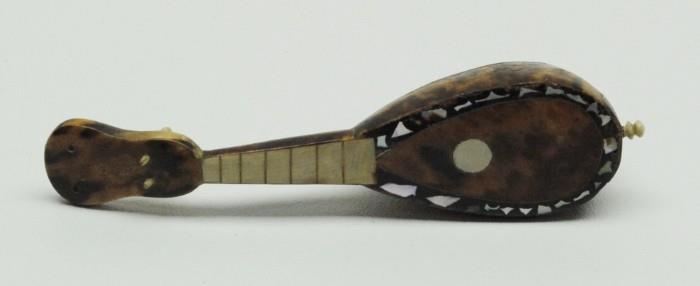 19th C Tortoise Shell & Mother of Pearl Mandolin