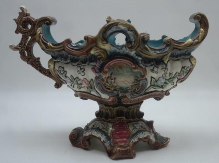 Antique 19th C. European Majolica Centerpiece