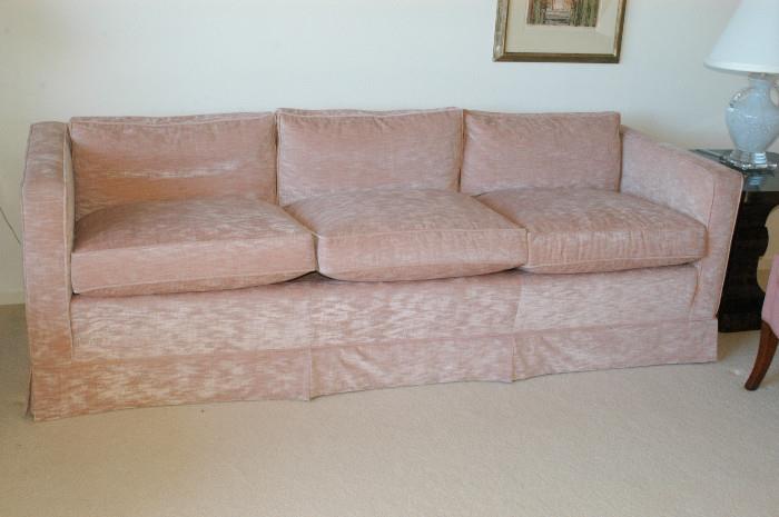 3 Cushion Velvet Sofa