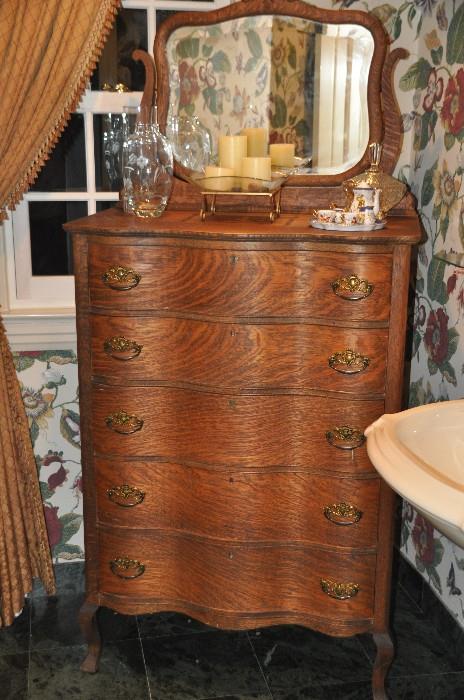 Stunning antique dresser with mirror