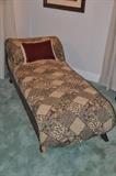 Upholstered bedroom chaise