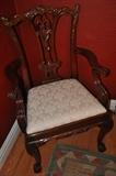 Heavy carved Arm chair