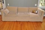 Gorgeous Mid Century Henredon beige jacquard velvet couch!