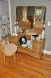 Fabulous Mid Century dressing table with vanity chair