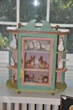 A collection of porcelain bunnies