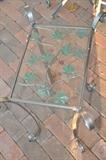 Petite glass side table