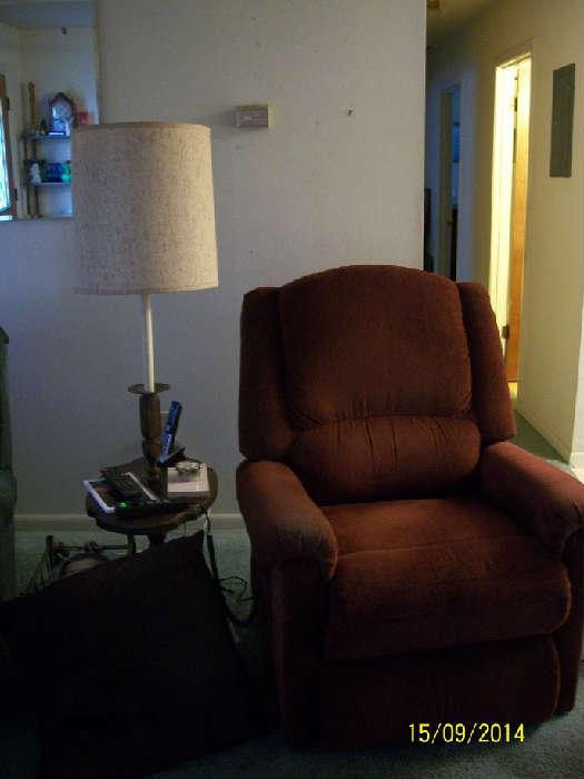 End table lamp .  SOLD - laz-y-boy recliner - SOLD