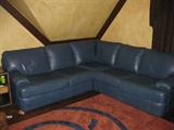 Custom leather sectional