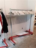 HANGERS ALL .25 CENTS EA.  INDUSTRIAL ROLLING CLOTHING RACKS FOR SALE