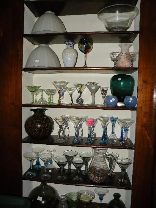 Milkglass Large Vintage Light Shades, Martini Glasses, Glassware