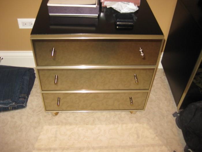 Mid-century mirrored chest, there are 3