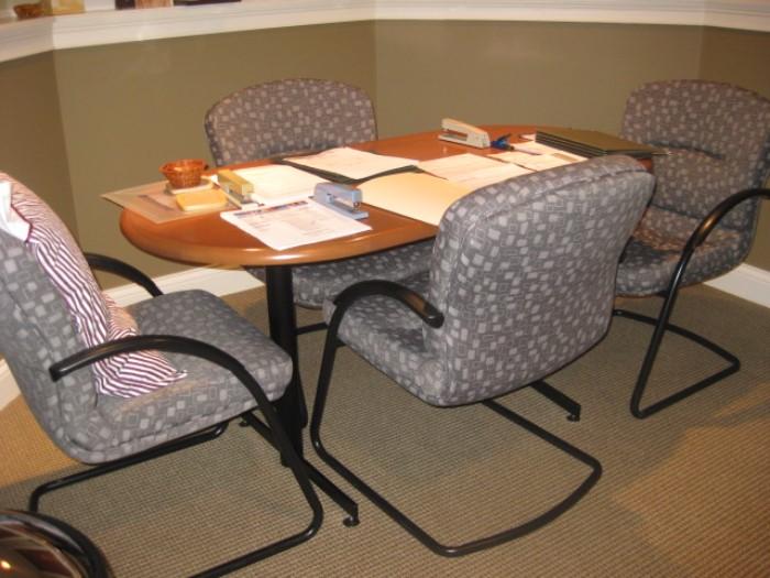 Conference table and 4 chairs