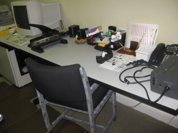 Office equipment. Nortel Phone system, Tables (3), Office chairs