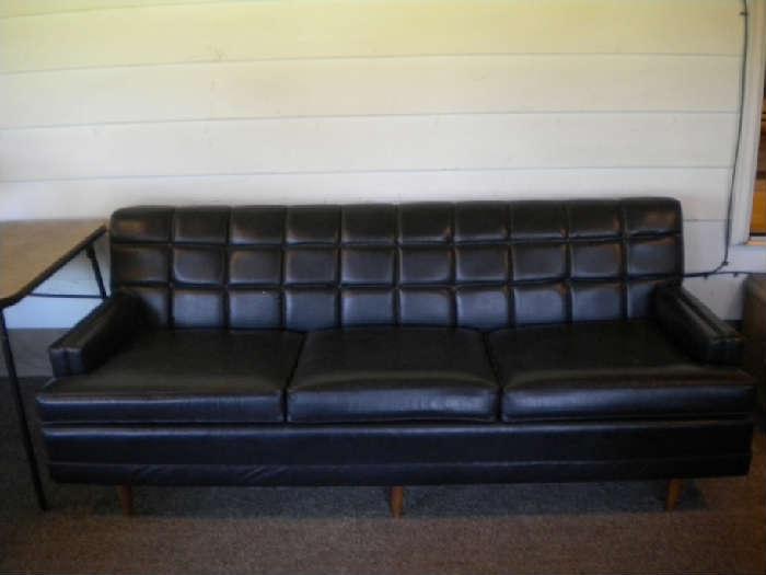 Mid Century Modern Black Sofa