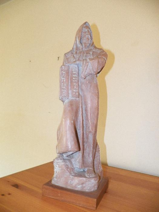 Jewish statue of Moses-Signed