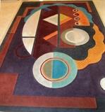 Modern Style Area Rug - Bold Geometric Designs... mfg. by Sphinx (approx. 90" x 63")