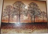 Original Artwork signed  by artist Williams...a Fall Landscape scene of Trees who have shed their leaves