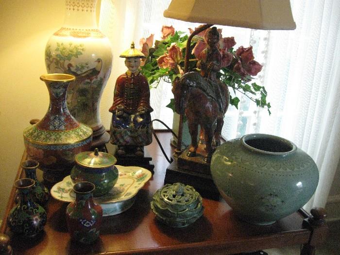 Cloisonne and other Asian items 