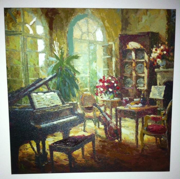 Lovely original painting, musical theme.