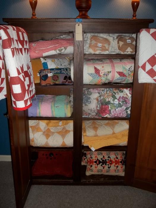 Antique Cabinet ~ Quilts