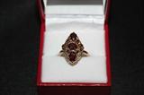 10K Garnet Ring