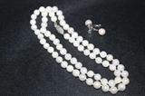 Pearl Necklace and Earring Set