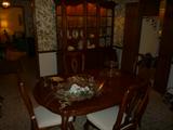 Ethan Allen Dining Room Table and Hutch. Excellent Condition. Has Extra Leaves. Originally $8000 for the set. Asking Price $575 a piece.