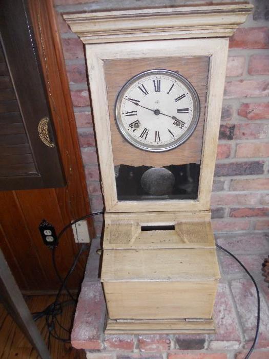 antique time punch clock
