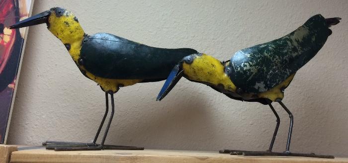 Metal birds from Haiti.