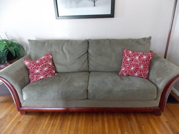 New couch w/ pull out bed has scotchguard 40X82