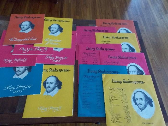 Living Shakespeare Copyright 1962. Play books and record albums in case. New