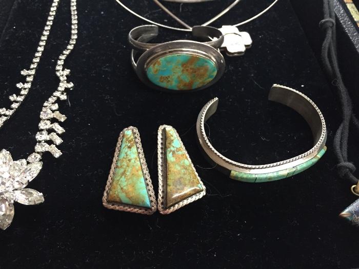 STERLING SILVER TURQUOISE JEWELRY 