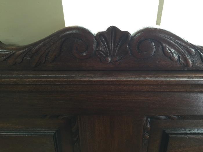 ANTIQUE HAND-CARVED HEADBOARD IMPORTED FROM ARGENTINA