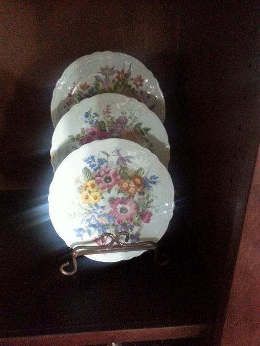 French lemoges plates, and vases.