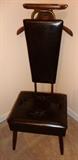 Men's Vintage Valet Chair Espresso with Hidden Storage