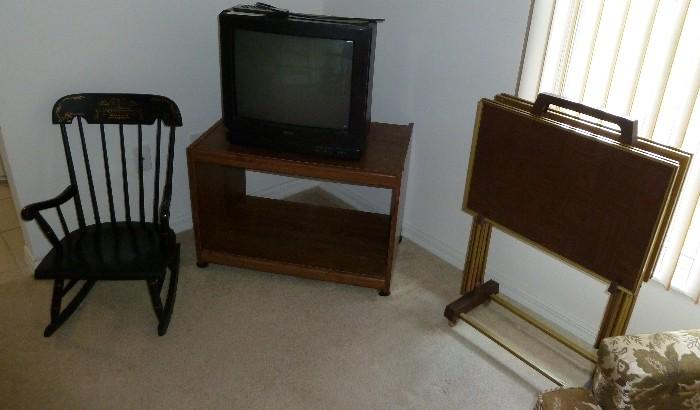TV Trays, Childs Rocking Chair