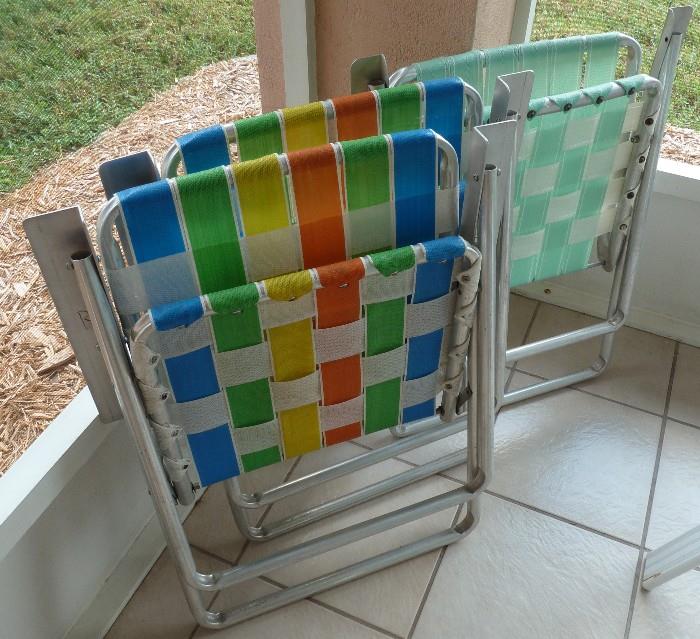 Weaved Aluminum Lawn Chairs