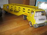 yellow trailer truck