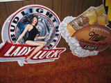 metal beer sign