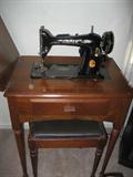 singer sewing machine w/cabinet and stool