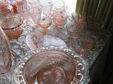 pink depression glass