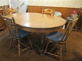 maple table with four chairs