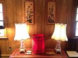 Crystal lamps.