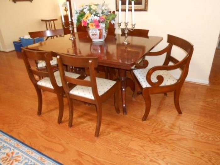 Craftique table and six chairs